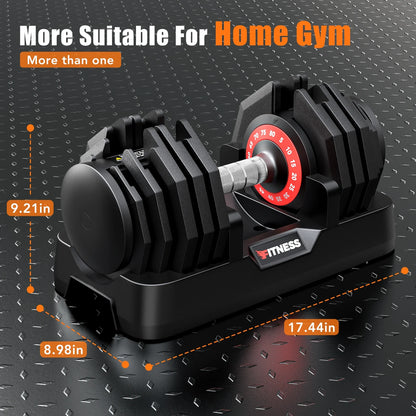 160Lb(80Lbs*2) Adjustable Dumbbells Set,16 in 1 Quick-Select 5-80Lbs Weight Adjustable Dumbbells for Full Body Home Workout